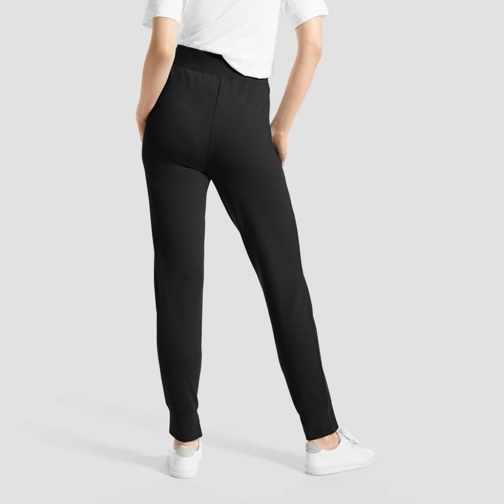 Hue Studio Women's Super Soft Joggers with Pockets Black Medium